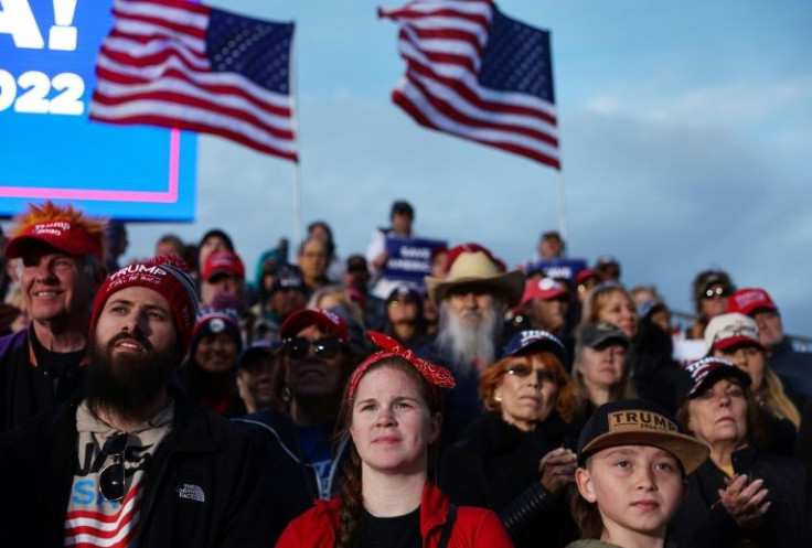 Supporters at the Trump rally in Arizona