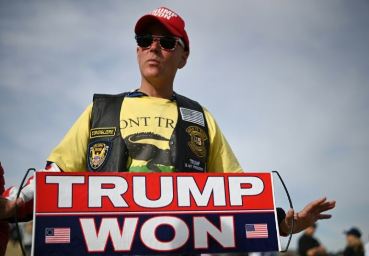 "It's just a party atmosphere," said Jonathan Riches, who was attending his 40th Trump rally