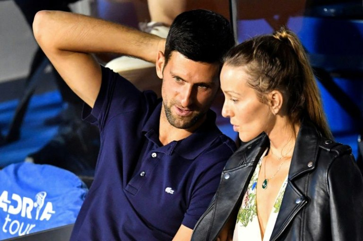 Home life: Djokovic with his wife Jelena