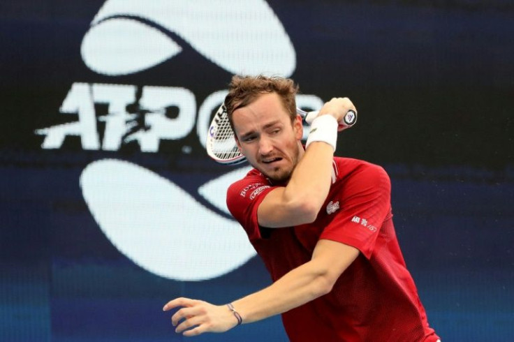 Daniil Medvedev on his way to victory over Felix Auger-Aliassime at the ATP Cup in Sydney last week