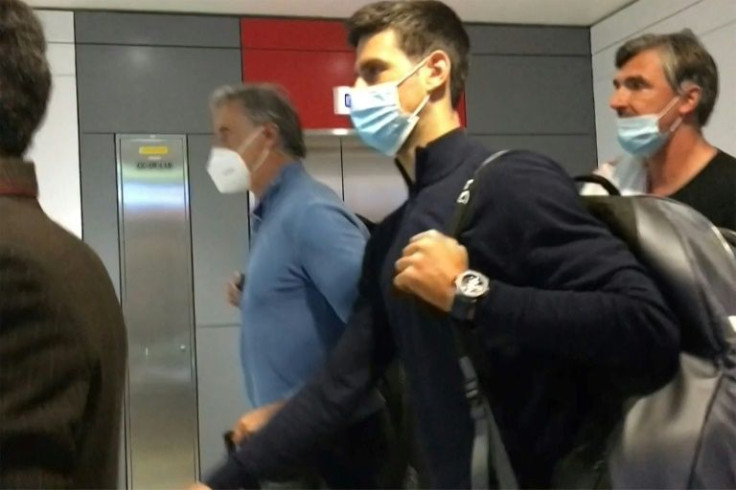 Novak Djokovic arrived in Dubai as the Australian Open began without him