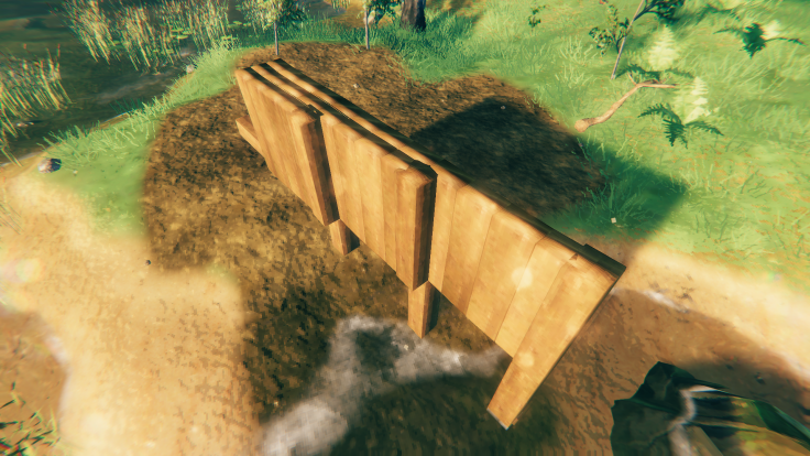 [Valheim] Three depth levels provided by a Wooden Door's snap points