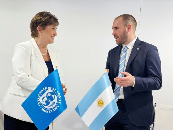 IMF director Kristalina Georgieva with Guzman at a meeting in 2021