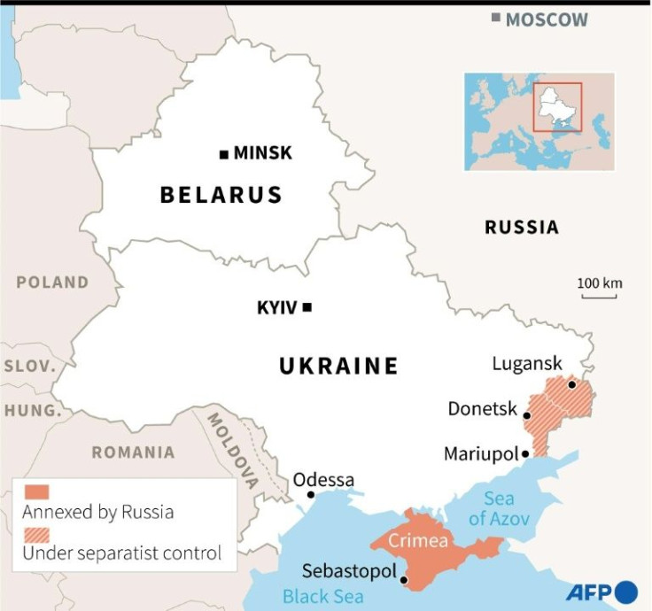Map of Ukraine and Belarus