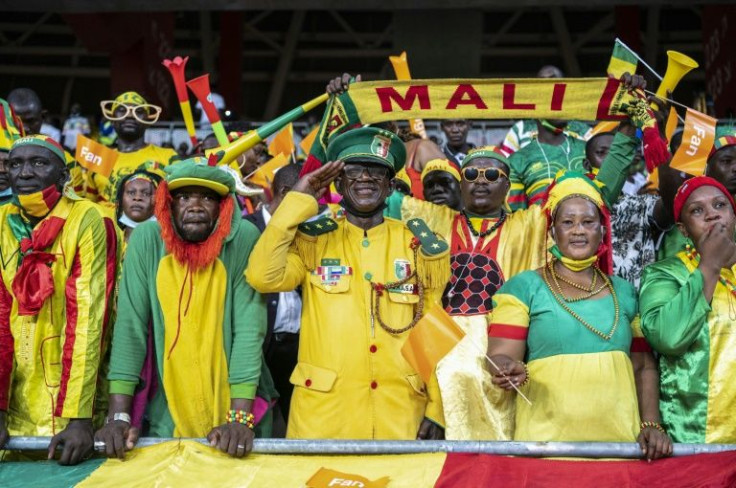 Mali supporters created a carnival atmosphere as their team beat Mauritania 2-0 in Douala to top Group F