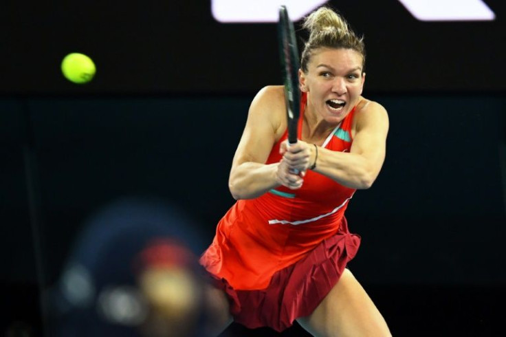 Resurgent: Simona Halep said it was her best performance this year after beating Brazil's Beatriz Haddad Maia 6-2, 6-0