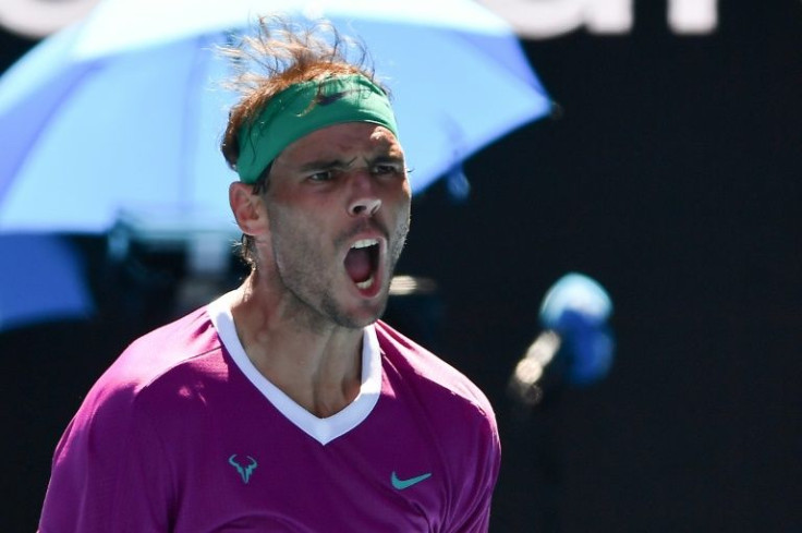 A pumped-up Rafael Nadal is into the quarter-finals
