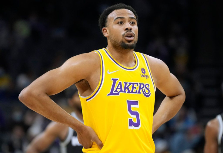 Talen Horton-Tucker #5 of the Los Angeles Lakers