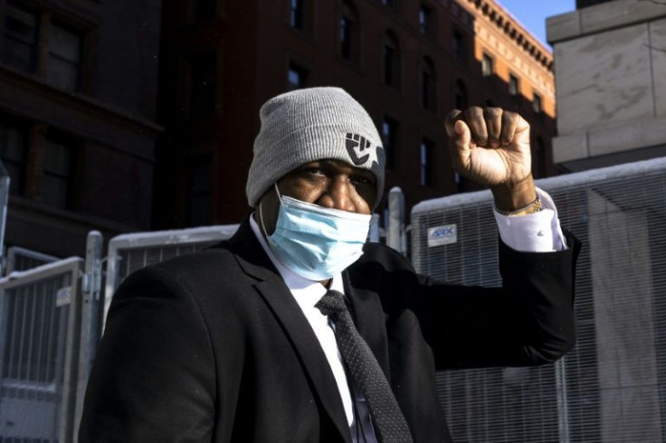 Philonise Floyd, George Floyd's brother, arrives at the US District Court in St. Paul, Minnesota, for opening statements in the trial of three former Minneapolis police officers charged with federal civil rights violations in George Floyd's death