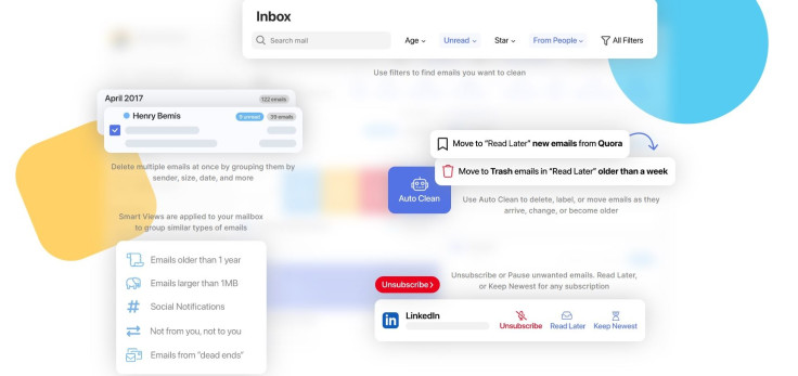 Clean Email features