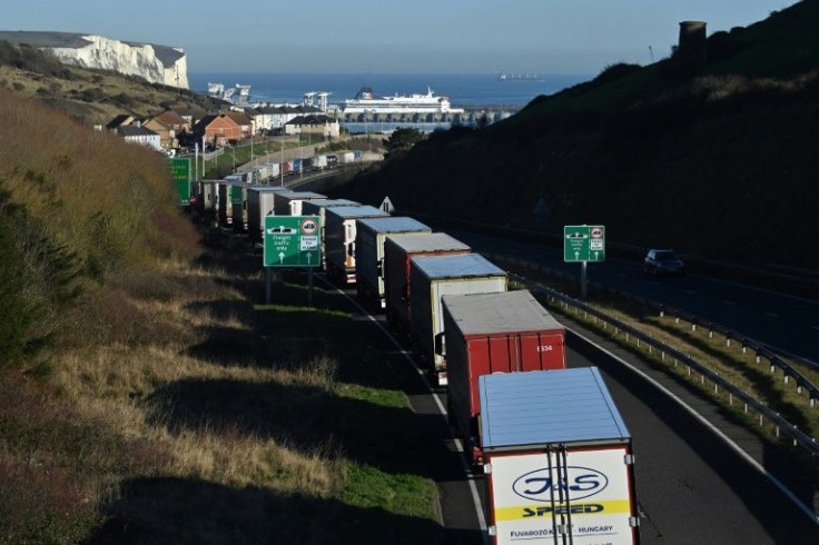 Trucks have faced queues of up to six miles (10 kilometres) this month on the approach to Dover -- Europe's busiest port for roll-on, roll-off freight