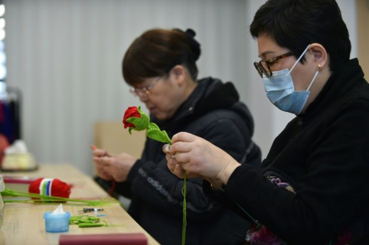 The craftswomen are part of a club at an activity centre for women and children that has become known nationally for its members' skills