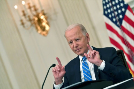 US President Joe Biden cheered data on economic growth, which beat China's, but it also showed rising price pressures