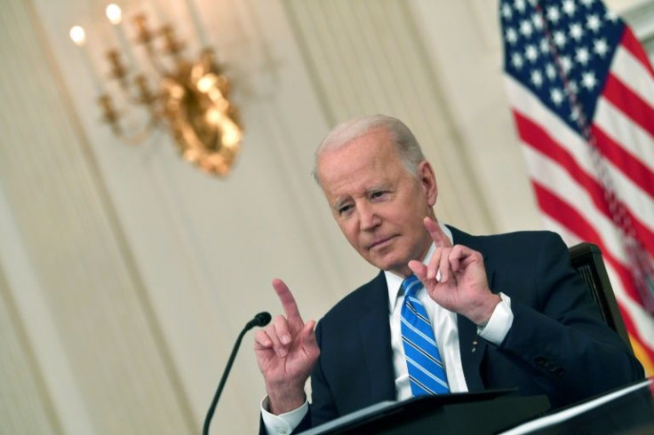 US President Joe Biden cheered data on economic growth, which beat China's, but it also showed rising price pressures