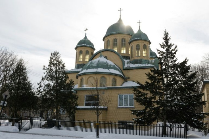 The Sainte-Sophie Ukrainian Orthodox Cathedral is seen in an area heavily populated by the overseas Ukrainian community in Rosemont, Montreal, Canada
