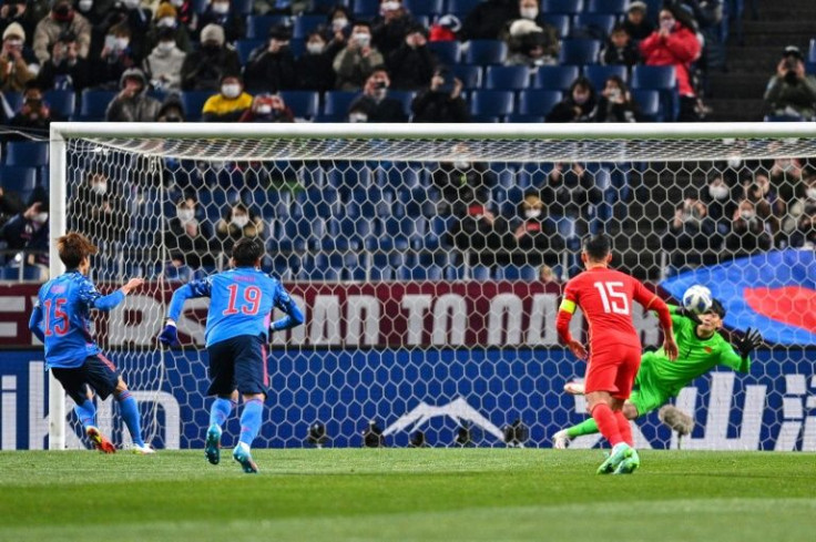 Japan's Yuya Osako scored a first-half penalty