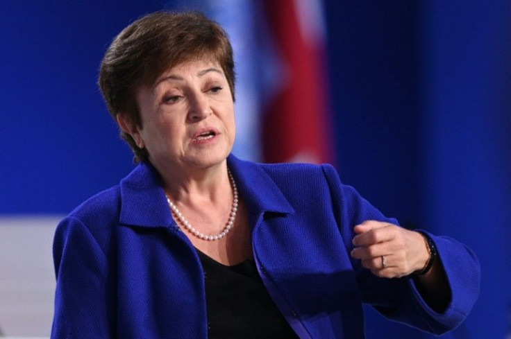 IMF Managing Director Kristalina Georgieva said she was encouraged by progress in talks with Argentina on a repayment plan for its massive loan with the crisis lender