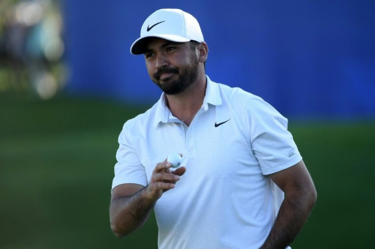 Australian Jason Day reacts on the 18th in the third round of the PGA Tour Farmers Insurance Open at Torrey Pines