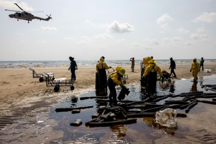 Aircraft were deployed in the clean-up operation