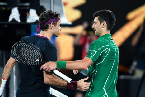Novak Djokovic (right) and Roger Federer both have 20 Grand Slam titles