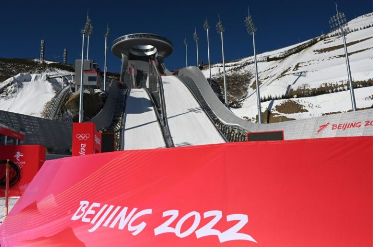 The Beijing Winter Olympics ski jumping venue in Zhangjiakou