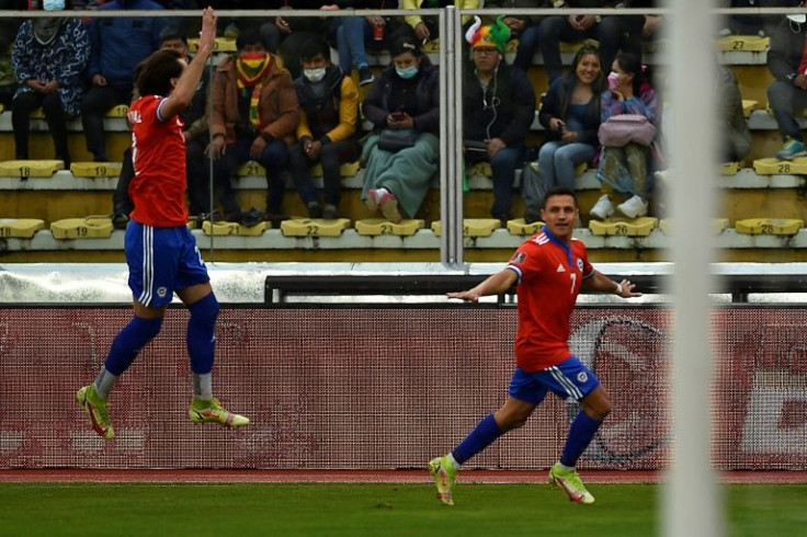 Chile's Alexis Sanchez (right) showed he still has a lot to offer with a brace in the 3-2 win away to Bolivia