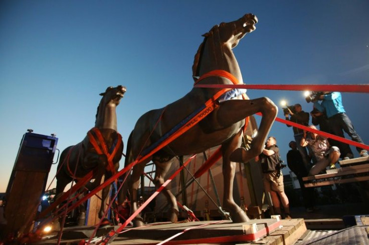 Brand previously recovered the life-sized 'Walking Horses' sculptures by Josef Thorak which once stood outside Adolf Hitler's chancellery