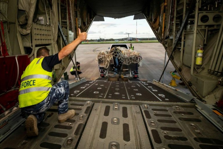 Deliveries of aid to Tonga have been made under strict "no-contact" protocols