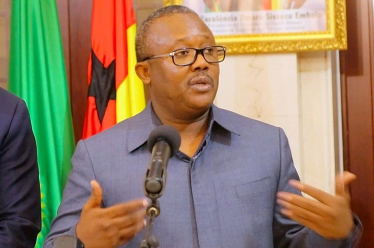 A grab from a video showing President Umaro Sissoco Embalo delivering a speech in Bissau on Tuesday, the day of what he has described as an attempted assassination