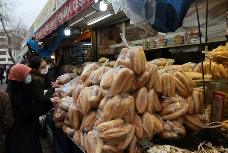 The soaring cost of food and other staples are complicating President Recep Tayyip Erdogan's path to re-election in 2023