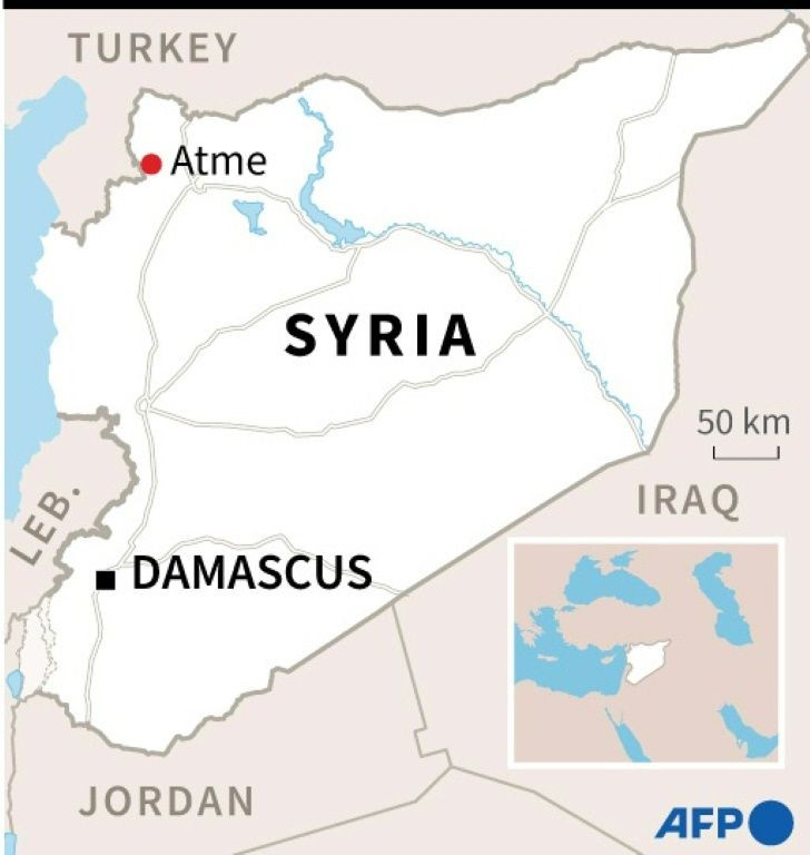 Map locating Atme in Syria.