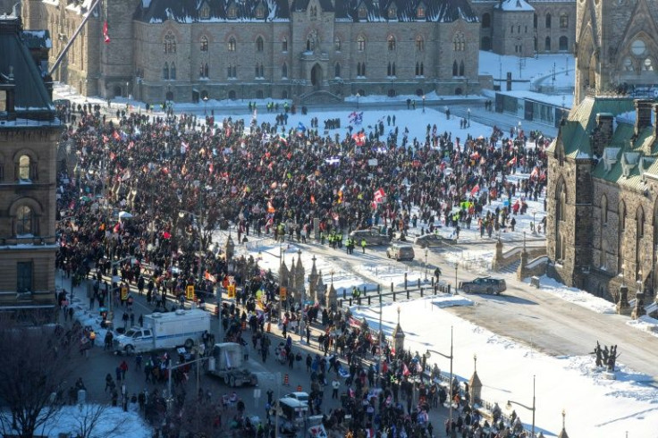 More protests against Covid vaccine mandates, like the one seen here in Ottawa last Saturdays, are expected this weekend