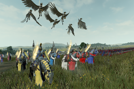 A Bretonnian army with elite units in Total War: Warhammer 2