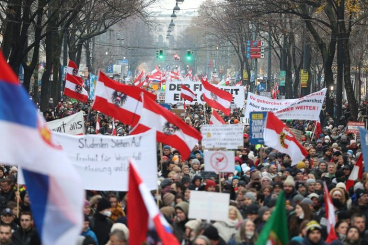 More than 60 percent of Austrians support compulsory jabs, but large swathes of the population remain strongly opposed