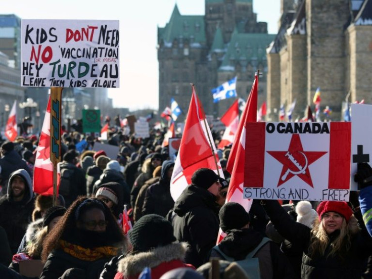 Protestors last Saturday marched on Ottawa to protest vaccine mandates