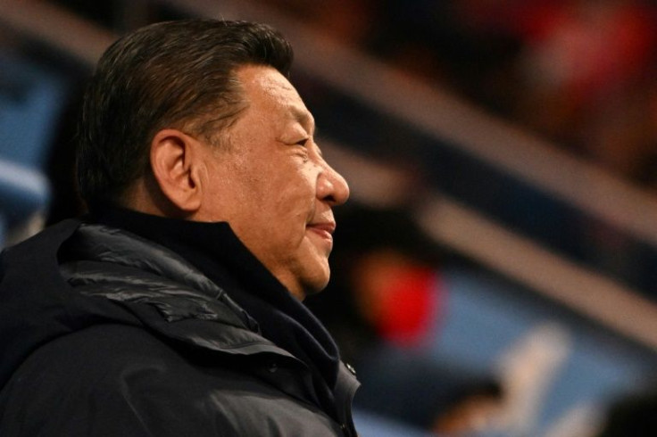 China's President Xi Jinping at the opening ceremony for the Winter Olympics in Beijing on Friday