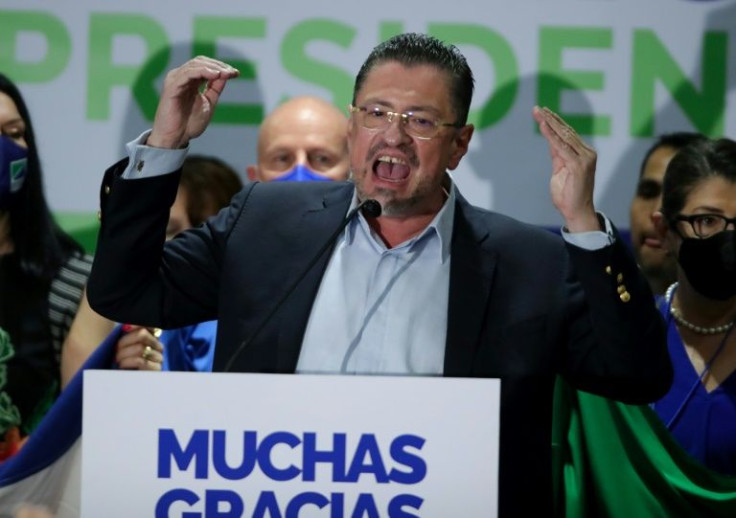 Rodrigo Chaves of the newly-formed centrist Social Democratic Progress Party came in second