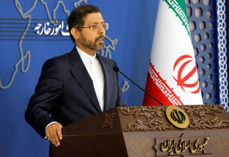 Iran's foreign ministry spokesman Saeed Khatibzadeh speaks to media during a press conference in Tehran on November 15, 2021