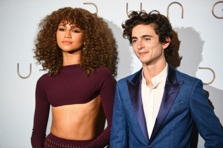 "Dune" starring Zendaya (L) and Timothee Chalamet earned 10 Oscar nominations