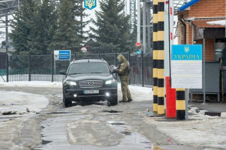 Few vehicles cross through the border post of Goptivka, the main route in the region linking Russia and Ukraine