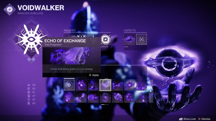 The updated Voidwalker subclass for Warlocks in Destiny 2