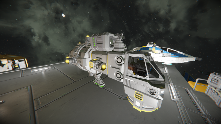 A small, barebones ship capable of space travel in Space Engineers