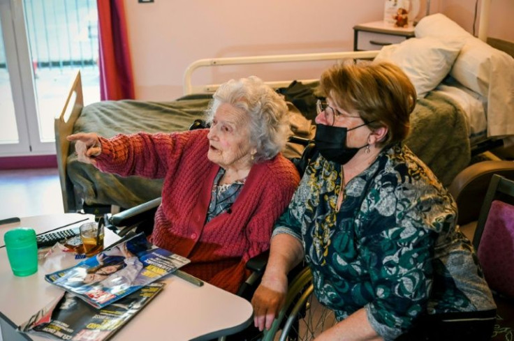 Her daughter Monique, 76, comes almost every day to look after her mother who says those visits are 'the most important thing for me'