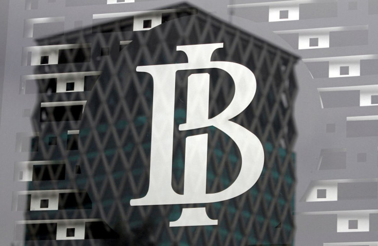 The logo of Indonesia's central bank, Bank Indonesia, is seen on a window in the bank's lobby in Jakarta, Indonesia September 22, 2016.