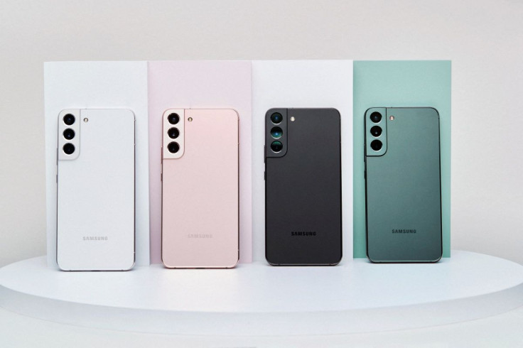 Samsung Electronics' Galaxy S22 Plus smartphones are seen in this undated handout picture obtained by Reuters on February 7, 2022. Samsung Electronics/Handout via REUTERS