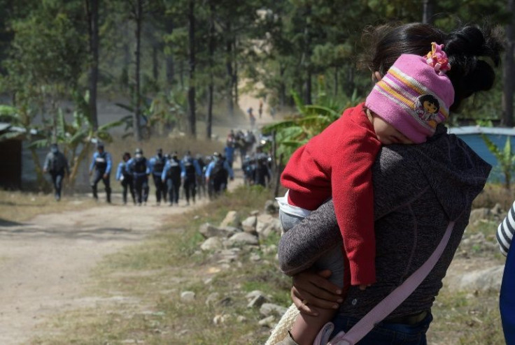 Dozens of police officers tried to evict 100 Lenca indigenous families as part of a land dispute