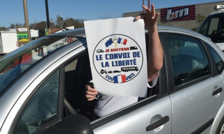 Convoys set off from around France for their own copycat demos, including from the southern city of Bayonne