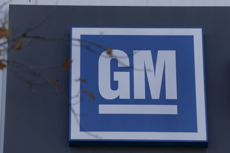 The GM logo is seen at the General Motors Lansing Grand River Assembly Plant in Lansing, Michigan October 26, 2015.  