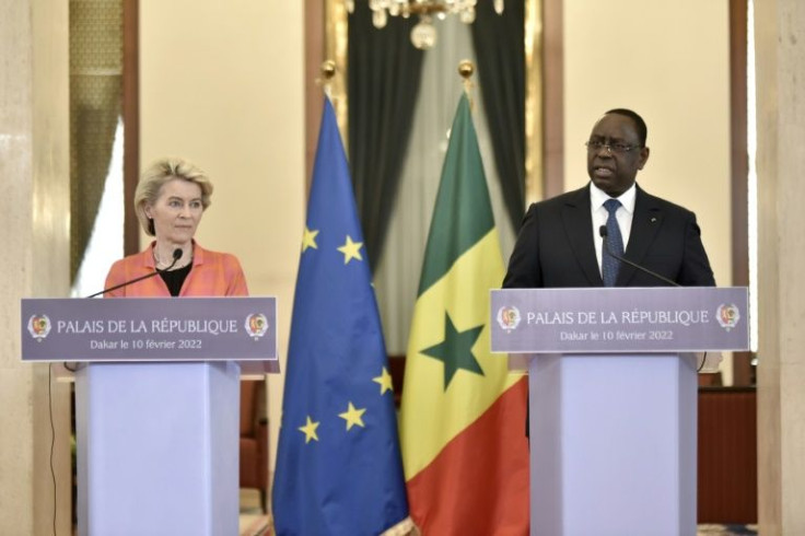 Von der Leyen and Senegalese President Macky Sall met ahead next week's EU-Africa summit