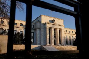 The Federal Reserve building is seen in Washington, U.S., January 26, 2022. 
